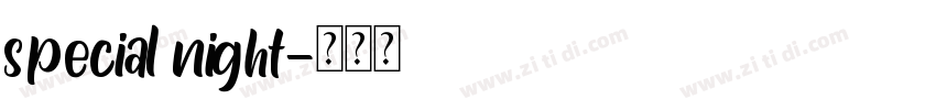 special night字体转换